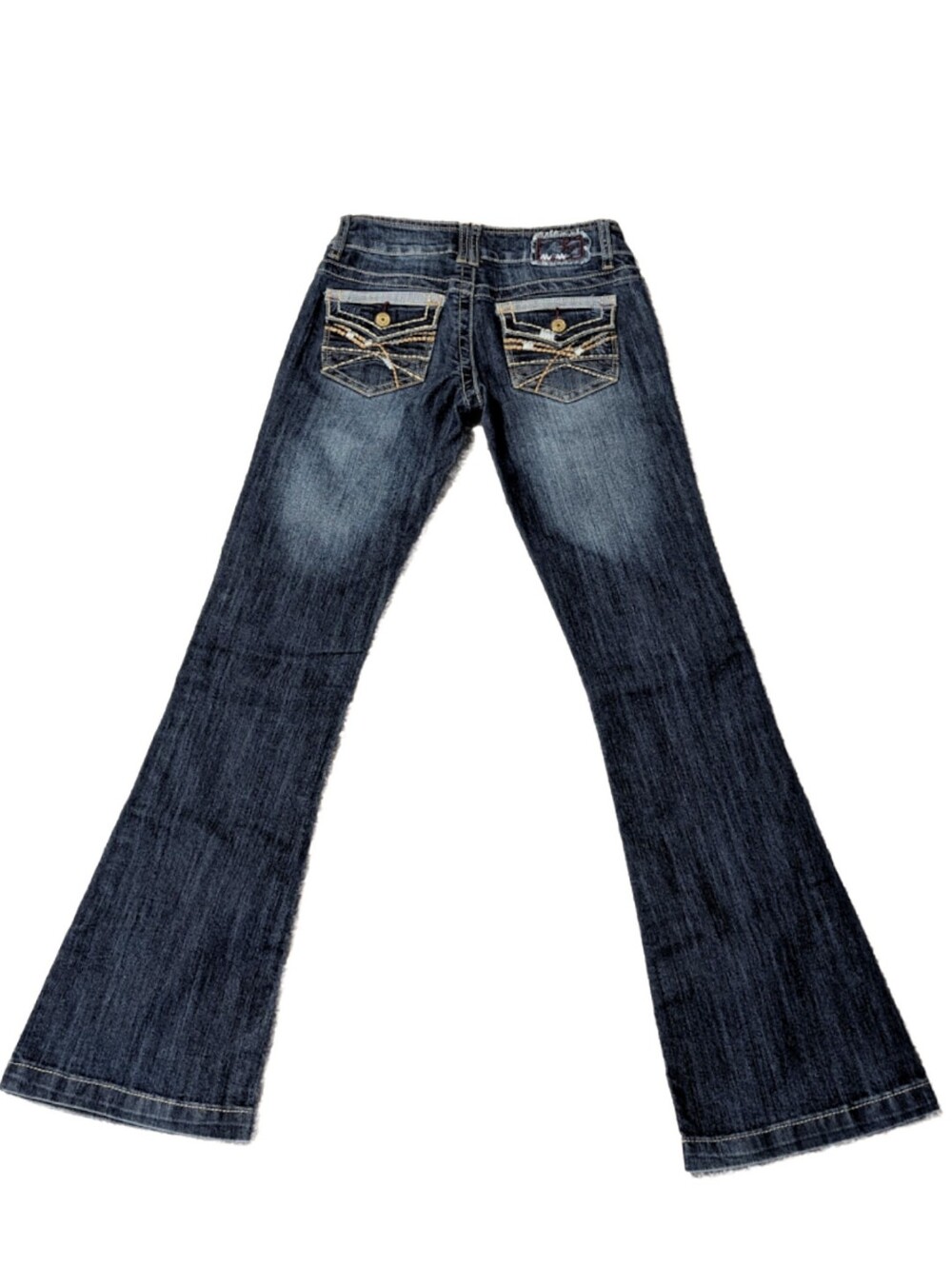 Vintage 2003 Hydraulic Flare Leg Jeans *Mint Condition* Porkchop Pockets Size 1 - Picture 2 of 6